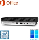 HP (エイチピー) ミニPC 800G4/Win 11 Pro/MS Office H&B 2019/Core i5-8500/WIFI/Bluetooth/8GB/256GB SSD (整備済み品)