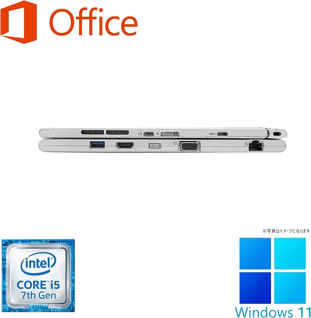 Panasonic 2in1ノートPC CF-XZ/12型2K液晶(2160×1440)/タッチパネル/Win 11 Pro/MS Office 2019 H&B/Core i5-7300U/WEBカメラ/WIFI/Bluetooth/HDMI/8GB/256GB SSD (整備済み品)