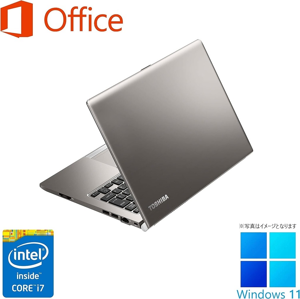 東芝 ノートPC R63P/13型フルHD/Win 11 Pro/MS Office H&B 2019/Core i7-5500U/WIFI/Bluetooth/HDMI/8GB/512GB SSD (整備済み品)