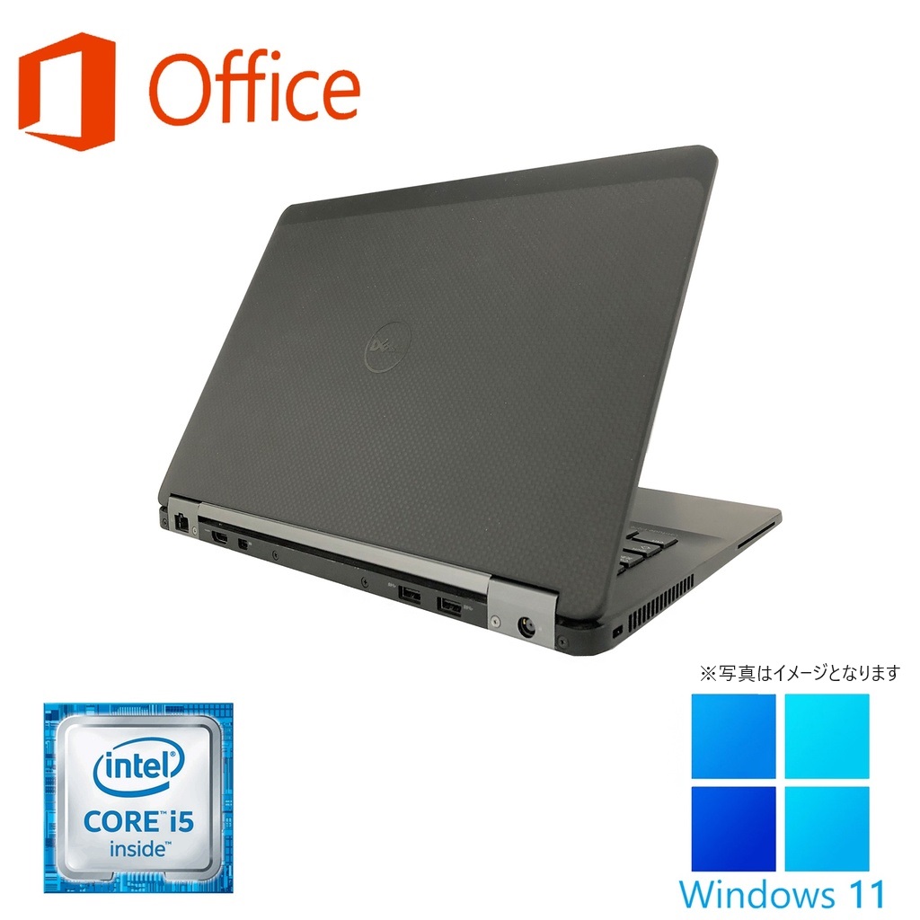 ノートパソコン ノートPC Win11 DELL E7270 第六世代 Corei5 12型 WIFI Bluetooth Webカメラ内蔵 新品メモリ16GB SSD256GB MS Office2019 Win11 中古パソコン