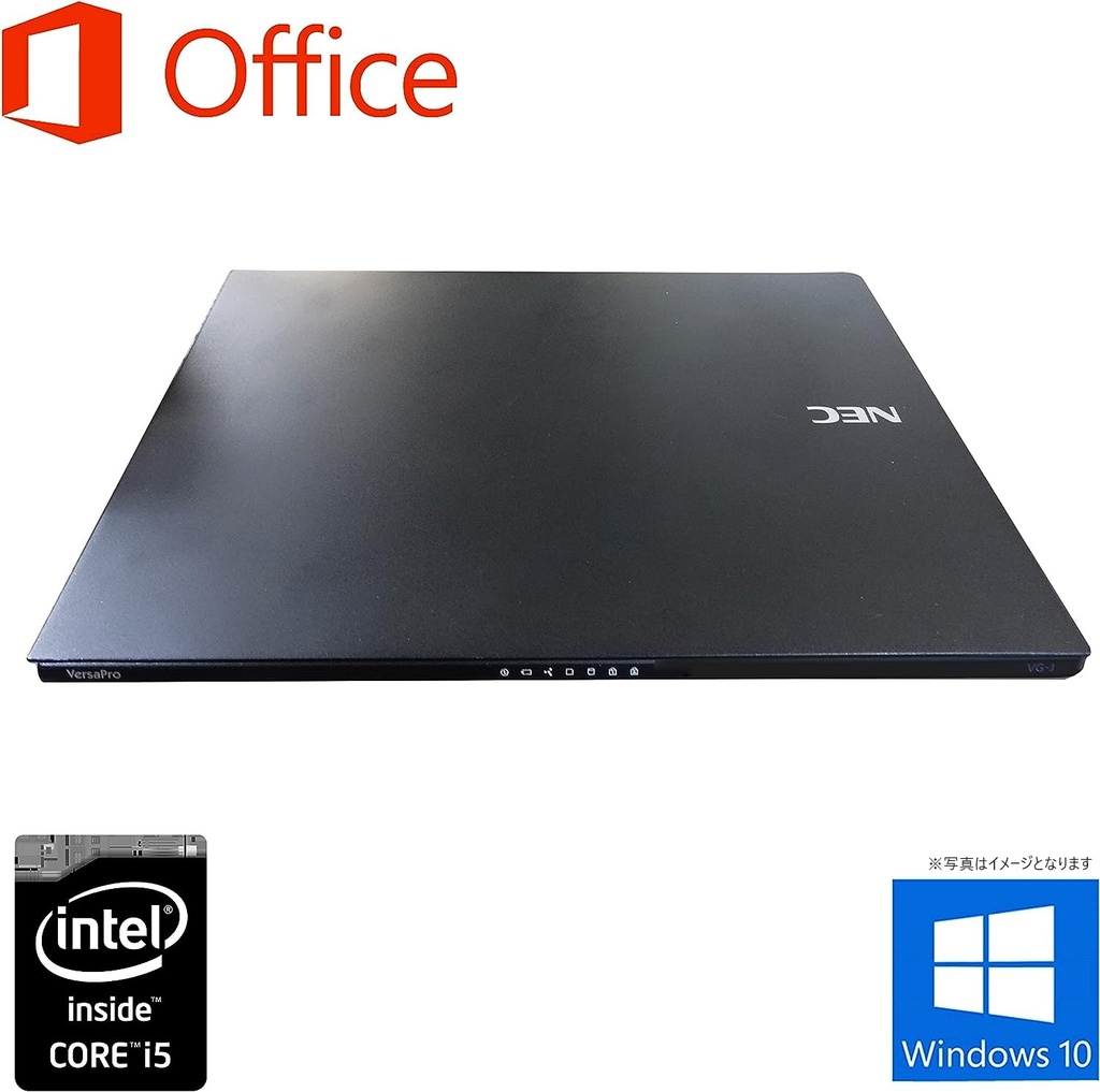 NEC ノートPC VG-J/13.3型2K液晶(2560x1440)/Win 11 Pro/MS Office H&B 2019/Core i5-4210U/WIFI/Bluetooth/HDMI/4GB/512GB SSD (整備済み品)