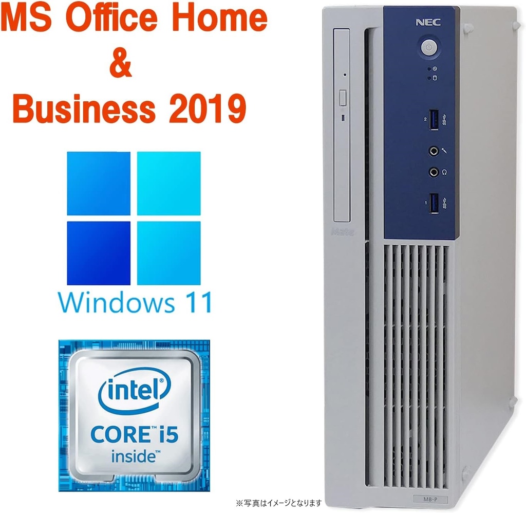 NEC デスクトップPC MK32/Win 11 Pro/MS Office H&B 2019/Core i3-6100/WIFI/Bluetooth/DVD/16GB/256GB SSD (整備済み品)