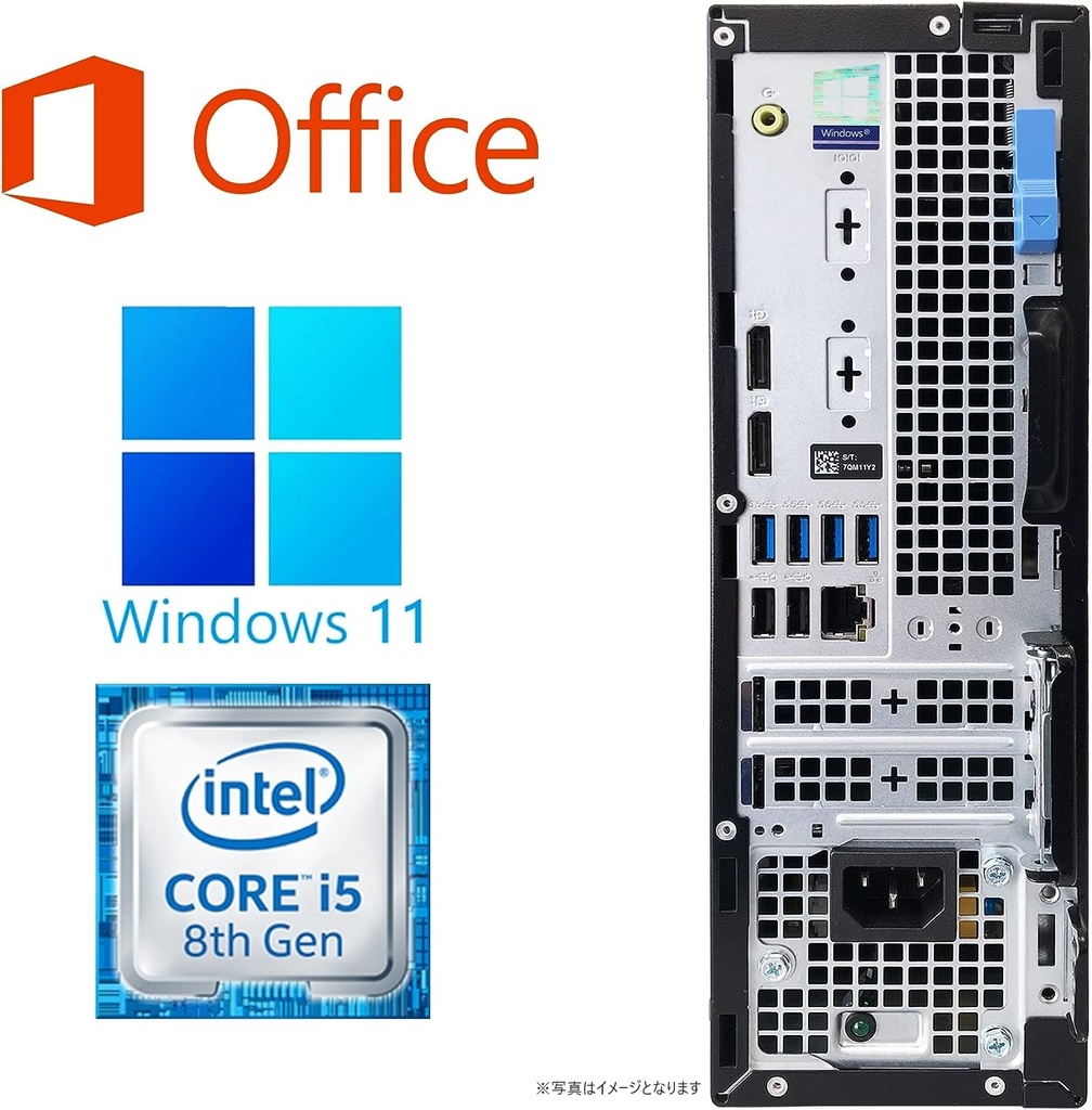 DELL デスクトップPC 5060/Win 11 Pro/MS Office H&B 2019/Core i5-8500/WIFI/Bluetooth/DVD-RW/16GB/256GB SSD (整備済み品)