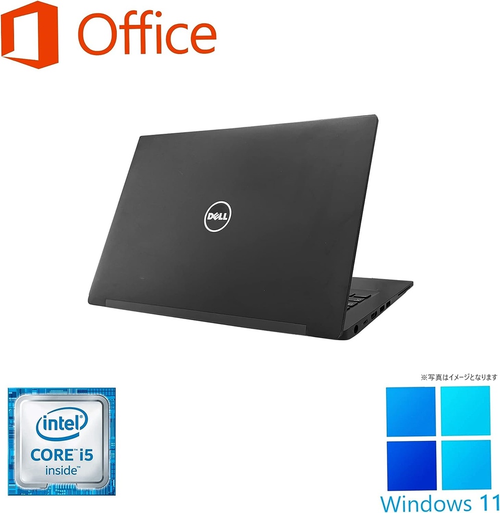 DELL ノートPC latitude 7480/14型/Win 11 Pro/MS Office H&B 2019/Core i5-6300U/WEBカメラ/WIFI/Bluetooth/HDMI/Type-C/8GB/512GB SSD (整備済み品)