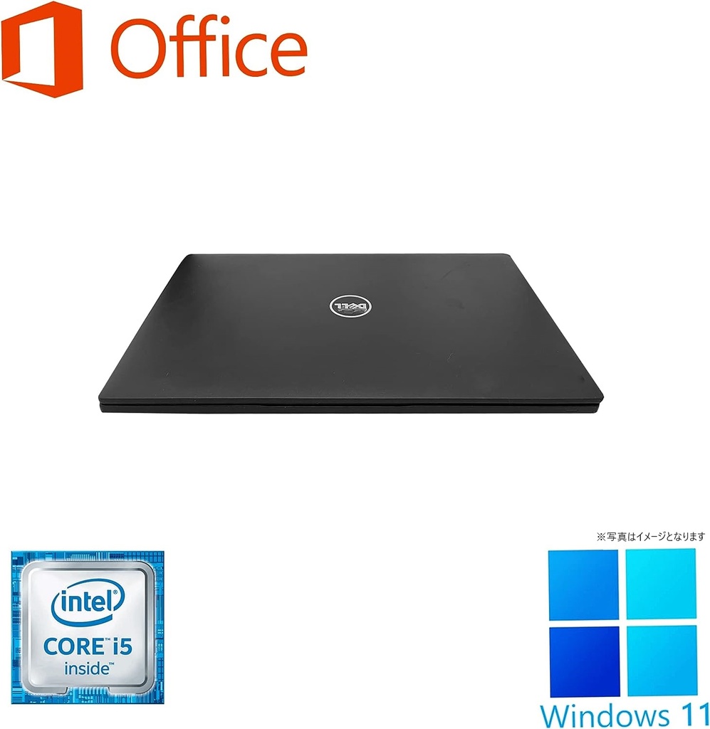 DELL ノートPC latitude 7480/14型/Win 11 Pro/MS Office H&B 2019/Core i5-6300U/WEBカメラ/WIFI/Bluetooth/HDMI/Type-C/8GB/512GB SSD (整備済み品)