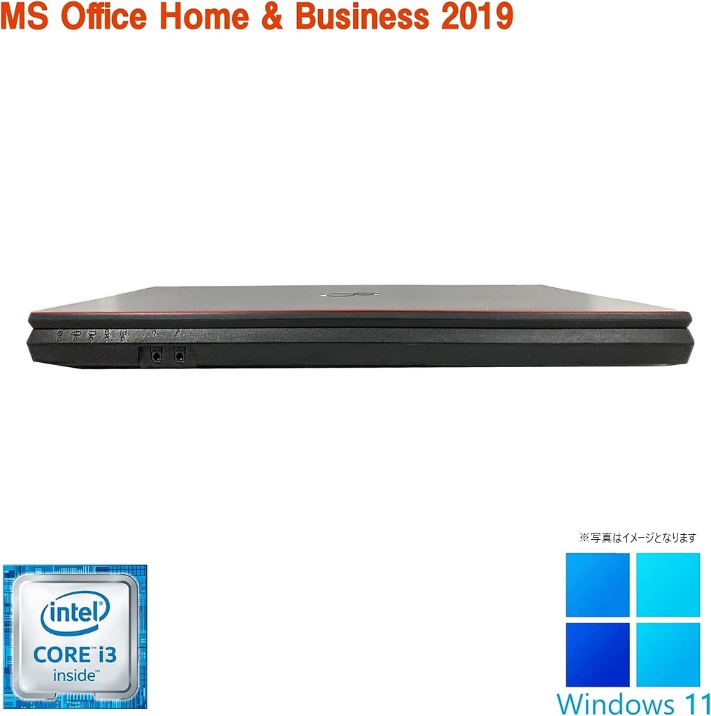 富士通 ノートPC A576/15.6型/Win 11 Pro/MS Office H&B 2019/Core i3-6100U/WIFI/Bluetooth/HDMI/DVD/8GB/256GB SSD (整備済み品)
