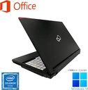 富士通 ノートPC A577/15.6型/10キー/Win 11 Pro/MS Office H&B 2019/Celeron 3865U/WIFI/Bluetooth/HDMI/4GB/128GB SSD (整備済み品)