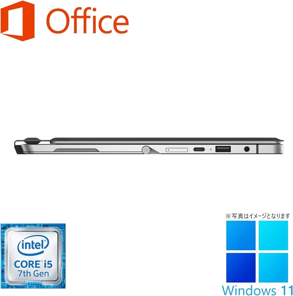 HP (エイチピー) ノートPC Elite X2 1012G2/12.5型2K液晶(2736 x 1824)/Win 11 Pro/MS Office H&B 2019/Core i5-7200U/WEBカメラ/WIFI/Bluetooth/Type-C/8GB/128GB SSD (整備済み品)