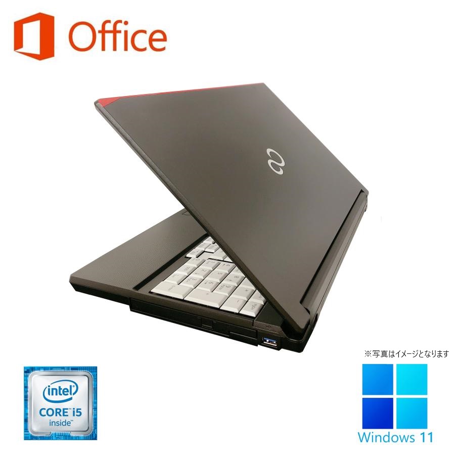 ノートPC 中古 ノートパソコン 安心保証180日 Win11 MS Office2019 第6世代Core i5 新品 SSD512GB メモリ16GB テンキー/DVD-ROM/Bluetooth/WIFI 富士通A576