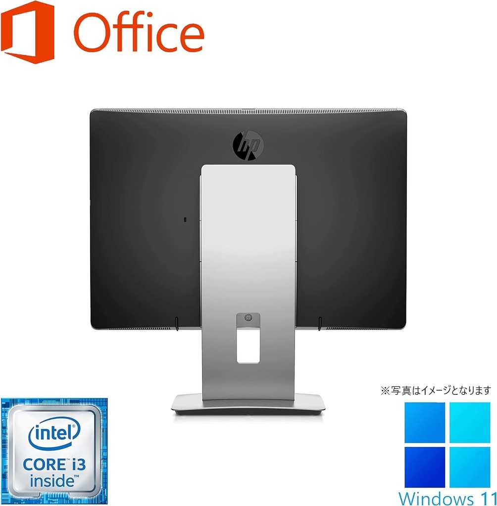 HP (エイチピー) 一体型PC 600G2/21.5型フルHD/Win 11 Pro/MS Office H&B 2019/Core i3-6100/WEBカメラ/WIFI/Bluetooth/DVD-RW/8GB/128GB SSD (整備済み品)