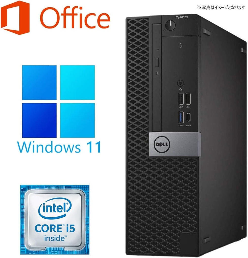 DELL デスクトップPC 3040 or 3050 or 5050/27型液晶セット/Win 11 Pro/MS Office H&B 2019/Core i5-6500/WIFI/Bluetooth/HDMI/DVD-rom/8GB/128GB SSD (整備済み品)