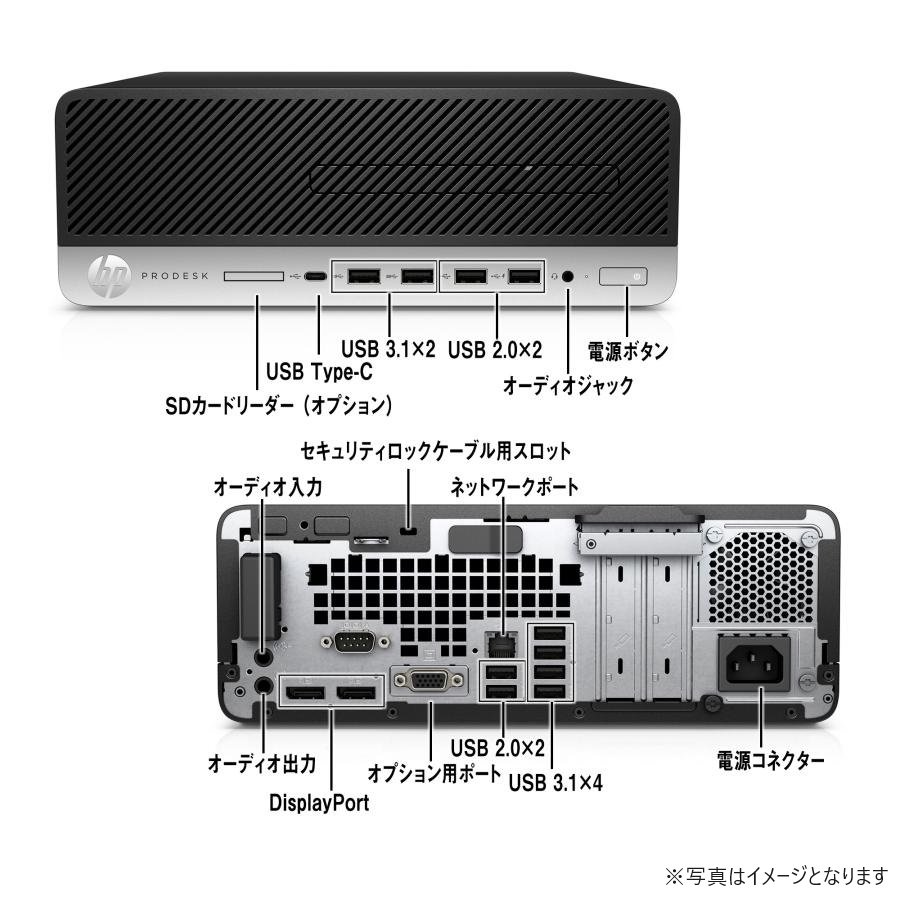 デスクトップパソコン 中古パソコン Windows11 第7世代Corei5 新品SSD256GB メモリ8GB 22型液晶セットMicrosoft Office2019 Type-C USB3.0 HP 600G3