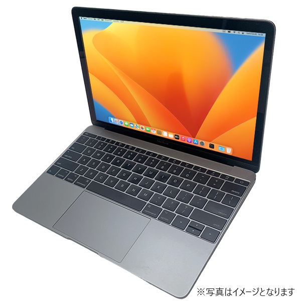 中古 Apple MacBook 12インチ, 1.2GHzデュアルコアIntel Core M3-7Y32（最大3.0GHz）, メモリ8GB SSD256GB グレー色