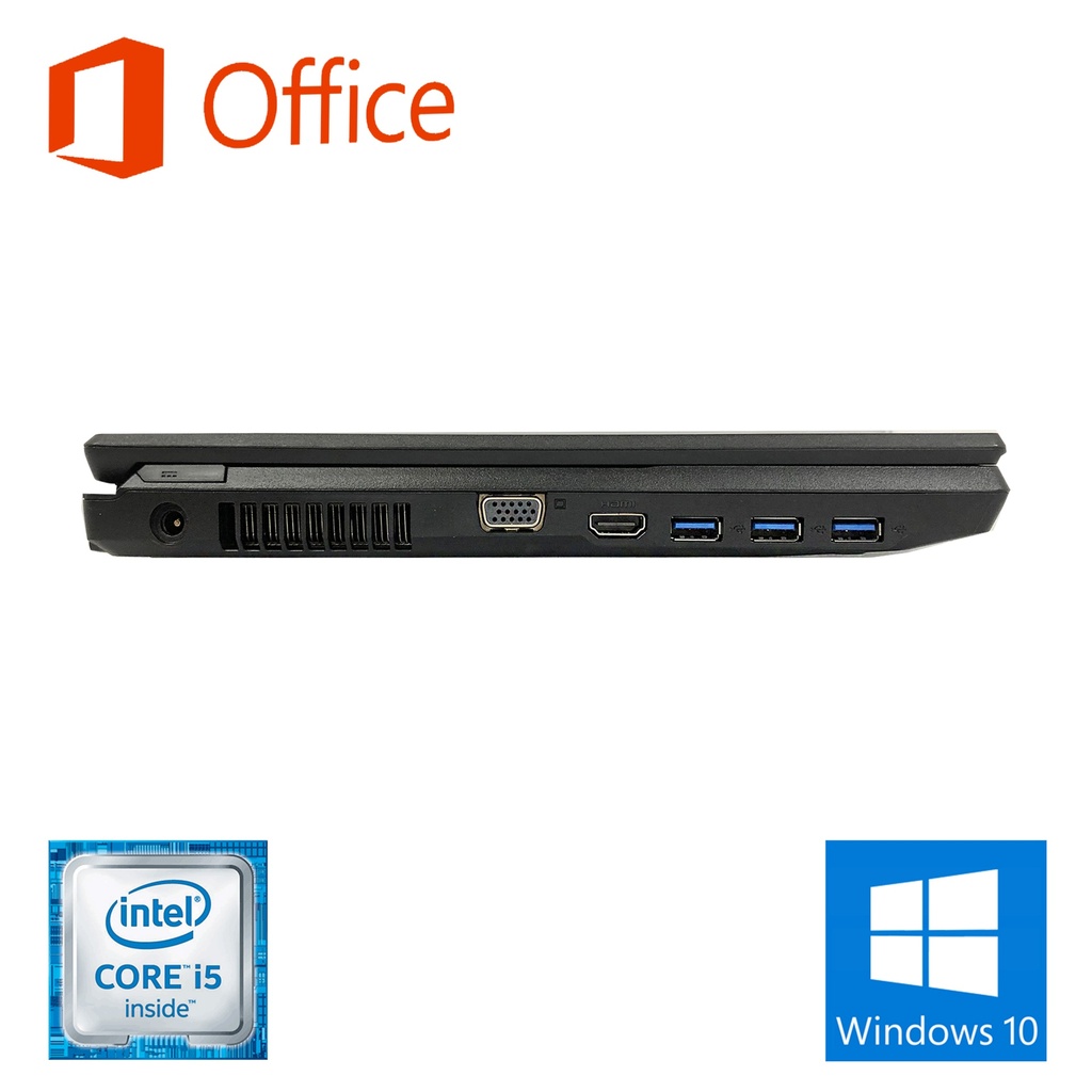 富士通 中古ノートパソコン A576/15.6型/10キー/Win11 Pro/MS Office H&B 2019/Corei5-6300U/DVD-RW/WIFI/Bluetooth/メモリ8GB/SSD128GB（整備済み品）