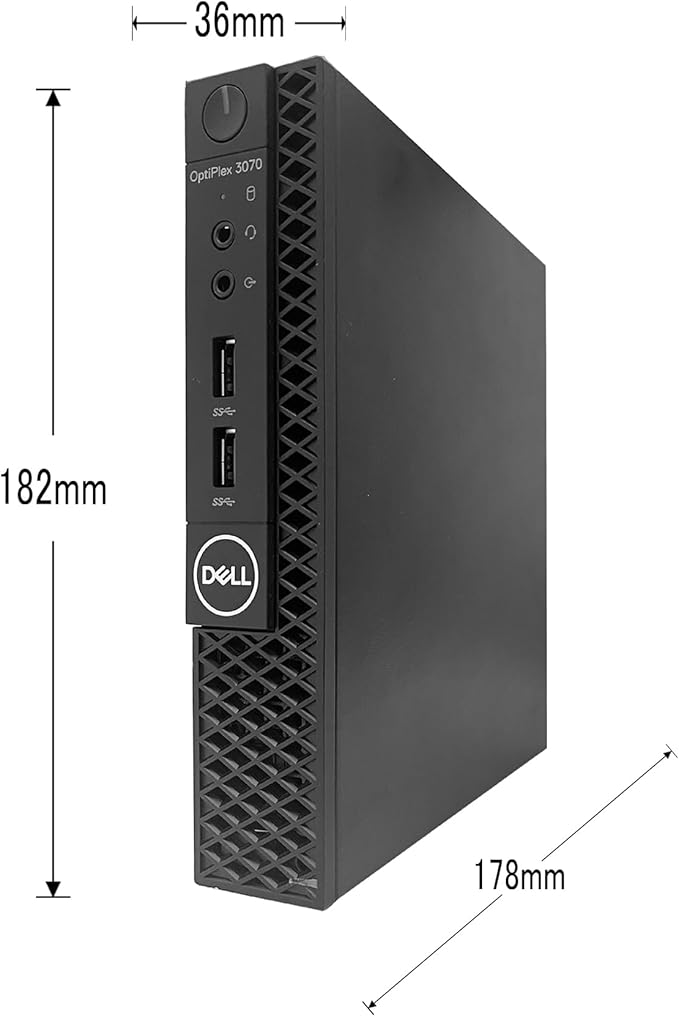 【整備済み品】DELL ミニPC 3070 / Win11 Pro/MS Office H&B 2019 / Core i3-9300T / Bluetooth/WIFI/HDMI / 8GB / 256GB SSD
