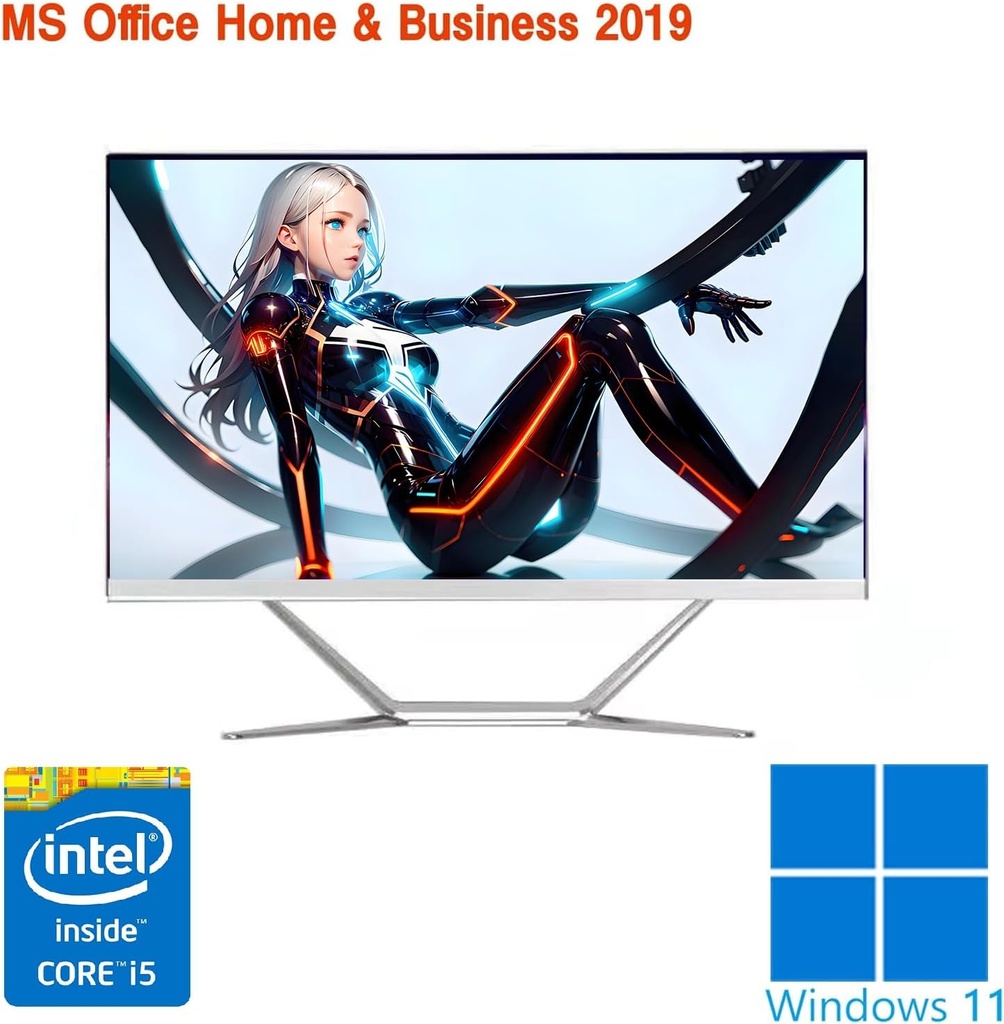 【23.8型フルHD】【第4世代 i5-4200M】wajun(ワジュン) 一体型PC Pro-X10/Win11 Pro/MS Office H&B 2019/wajunのwifi/Bluetooth/HDMI/WEBカメラ/4GB/128GB SSD