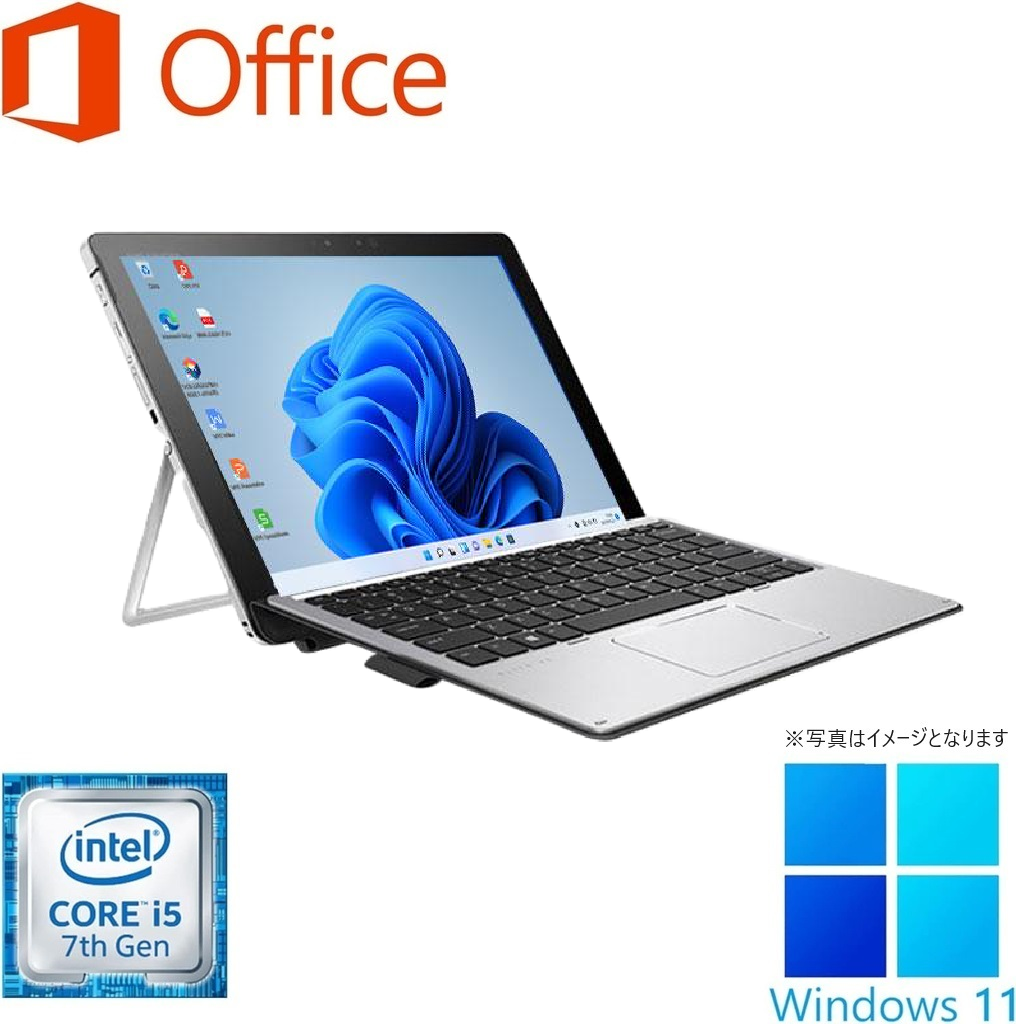 HP (エイチピー) ノートPC Elite X2 1012G2/12.5型2K液晶(2736 x 1824)/Win 11 Pro/MS Office H&B 2019/Core i5-7200U/WEBカメラ/WIFI/Bluetooth/Type-C/8GB/128GB SSD (整備済み品)