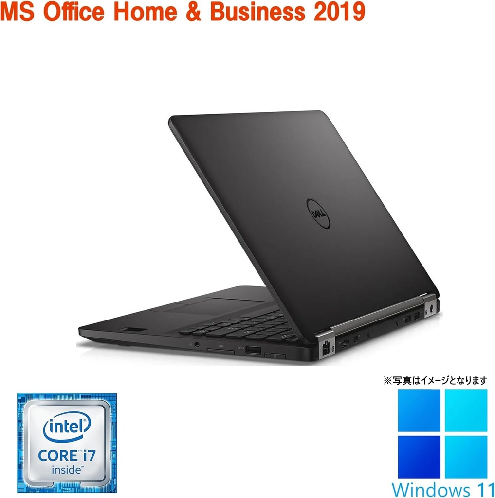 DELL ノートPC E7270 /12.5型/Core i7-6600U/Win11 Pro/MS Office H&B 2019 /WEBカメラ/WIFI/Bluetooth/HDMI/8GB/256GB SSD/整備済み中古PC