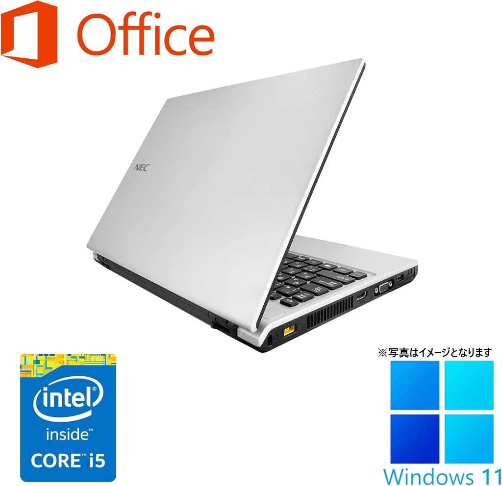 【整備済】NEC ノートPC VC-H / 13.3型 / Win 11 Pro/MS Office H&B 2019 / Core i5-4310M / WIFI/Bluetooth/HDMI / 8GB / 256GB SSD/中古パソコン