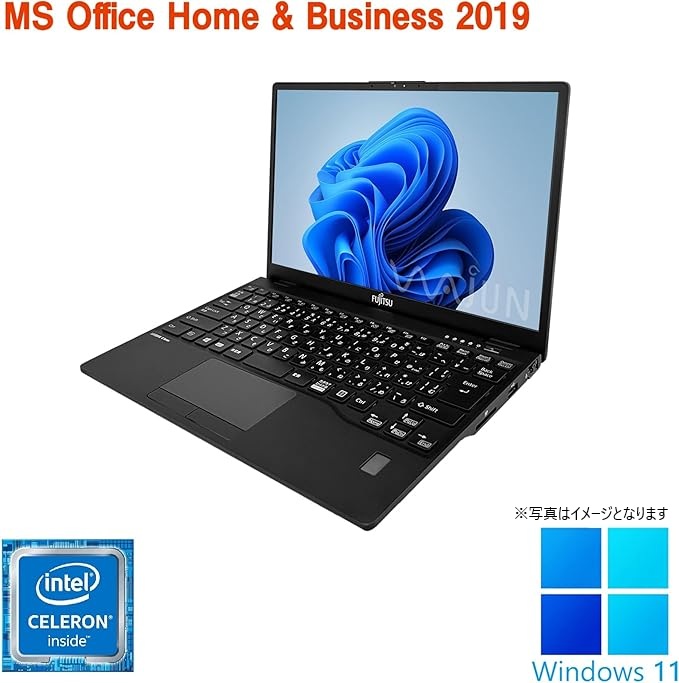 富士通 ノートPC FUTRO U9311M/13.3型/Celeron 6305/Win11 Pro/MS Office H&B 2019 /WEBカメラ/WIFI/Bluetooth/HDMI/4GB/256GB SSD