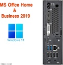 【整備済み品】ミニPC ESPRIMO Q558/第9世代 i3-9100T/Win11 Pro/MS Office H&B 2019 /wajunのWIFI/Bluetooth/8GB/256GB SSD