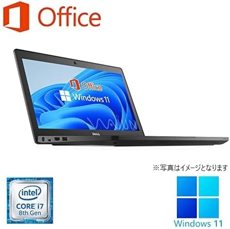 DELL ノートPC 5290/12.5型/Win 11 Pro(日本語 OS)/MS Office H&B 2019/Core i7-8650U/WEBカメラ/WIFI/Bluetooth/HDMI/Type-c/US キーボード/16GB/512GB SSD (整備済み品)