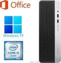 エイチピー デスクトップPC 400G4/Win 11 Pro/MS Office H&B 2019/Core i5-6500/WIFI/Bluetooth/DVD/16GB/512GB SSD (整備済み品)